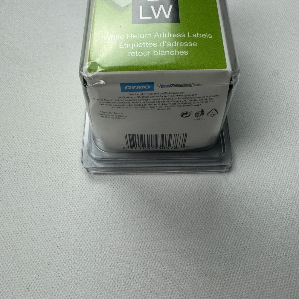 Dymo Return Address Labels Roll White 3/4